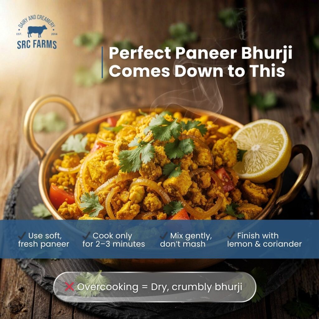 Paneer Bhurji comes down to this