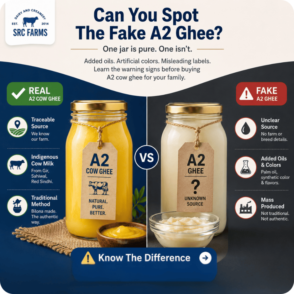 Can you spot the fake a2 ghee?