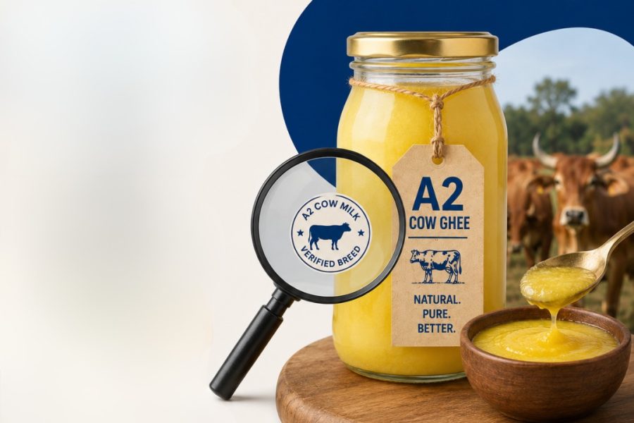 A2 cow ghee bottle