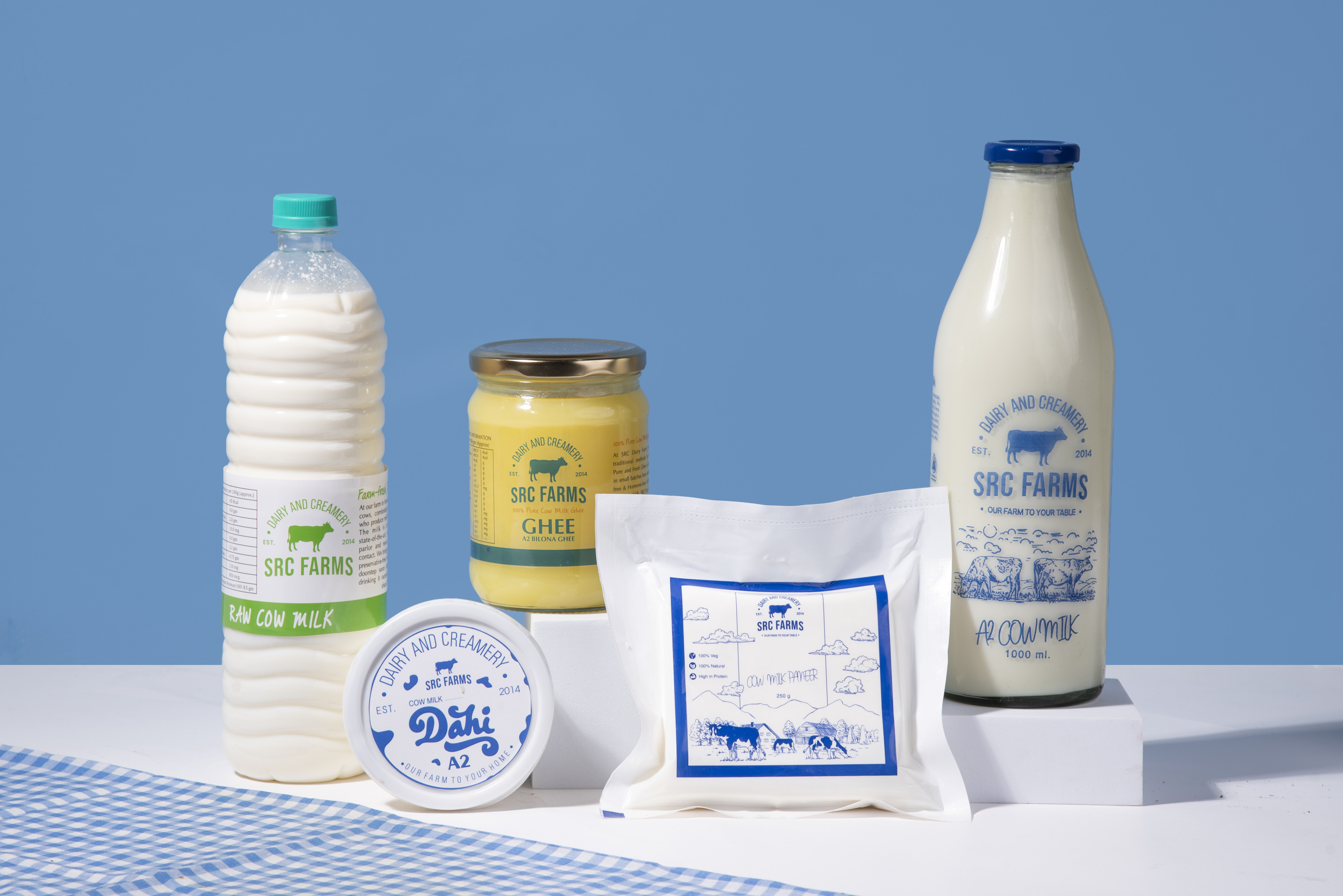 SRC Farms premium A2 dairy products – Milk, Ghee, Paneer, Curd